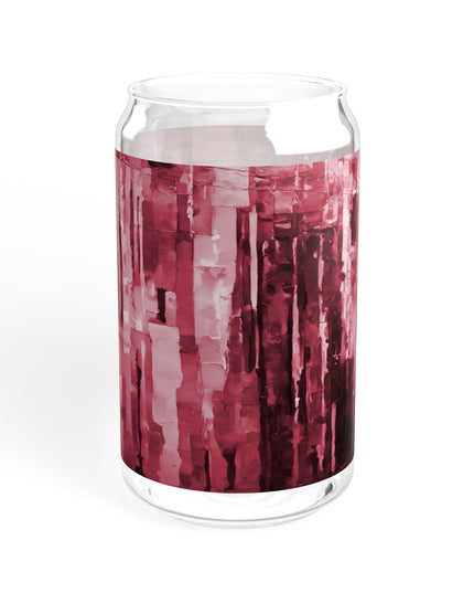 Striped Ruby Sipper Glass, 16oz