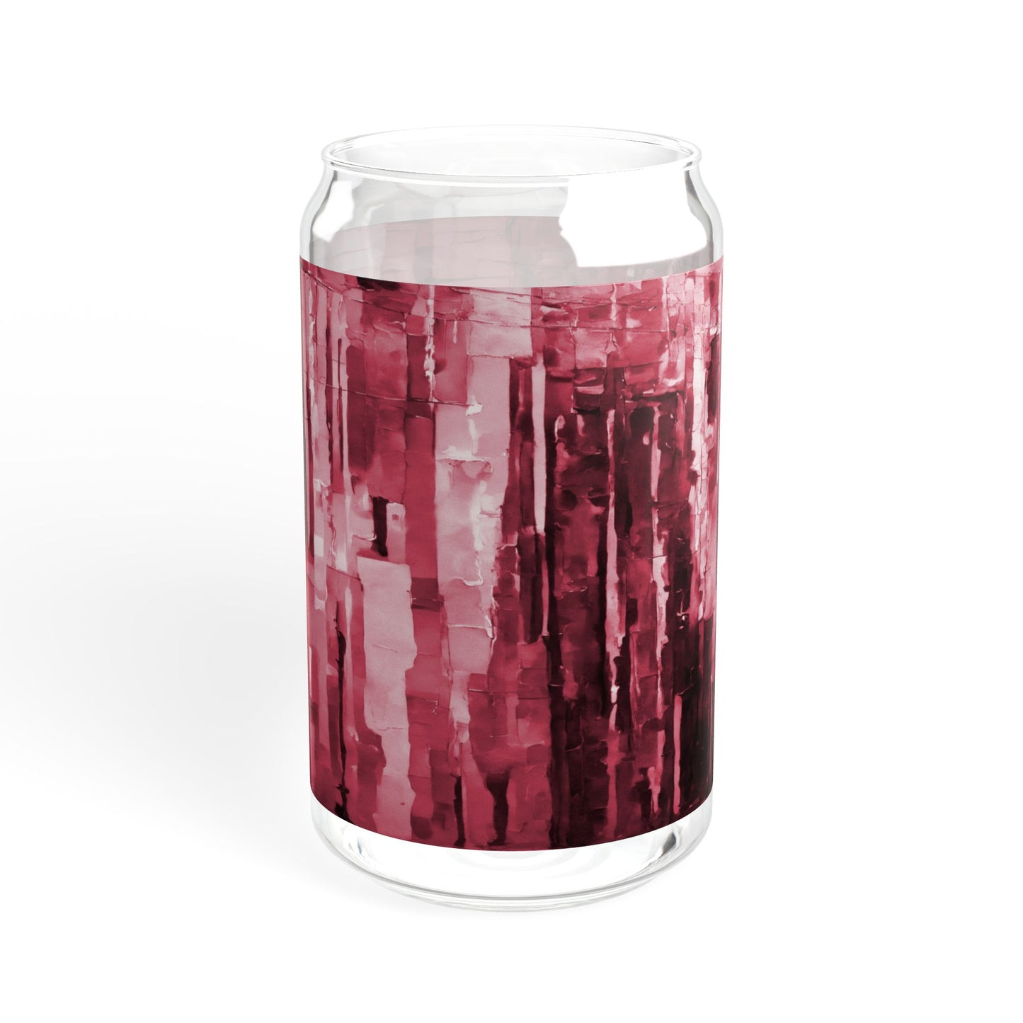 Striped Ruby Sipper Glass, 16oz