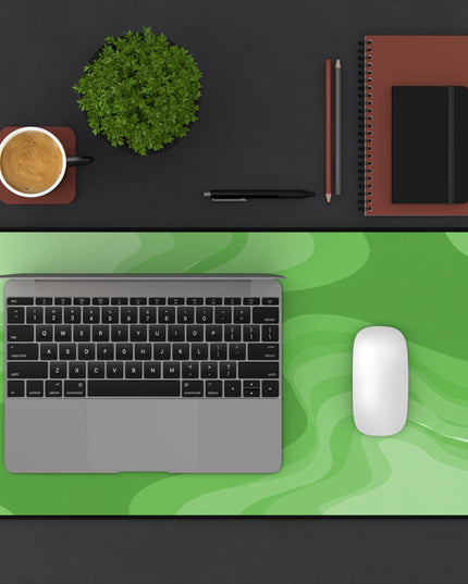 Greenie Meanie Wavey 12" x 22" Desk Mat