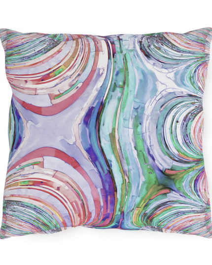 Uzi Spiral Pastels Outdoor Pillow, 16" x 16"