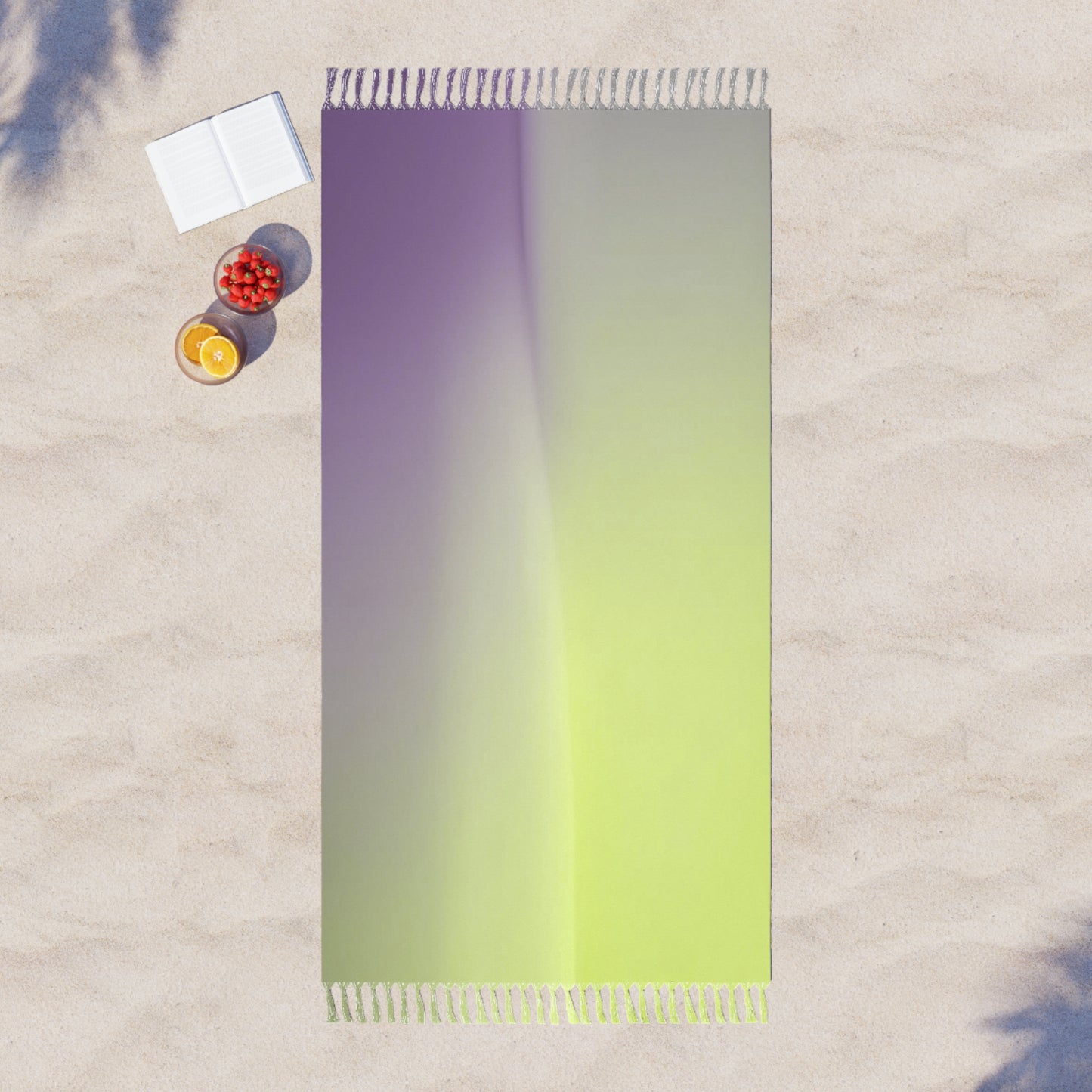 Purple Golden Fade 38" × 81" Boho Beach Cloth