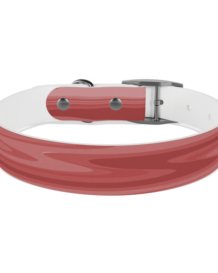 Power Red Wavey Medium Dog Collar