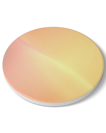 Hot Peach Fade 4" x 4" Round Ceramic Coaster