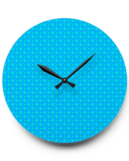 Blue Green Star-crossed Bodies Acrylic Wall Clock, Round or Square, 10.75" x 10.75"