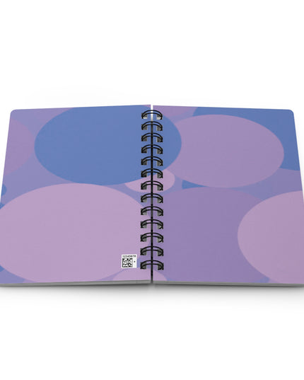 Pastel Purple Family Patches Spiral Bound Journal, 5" x 7" 150 pages
