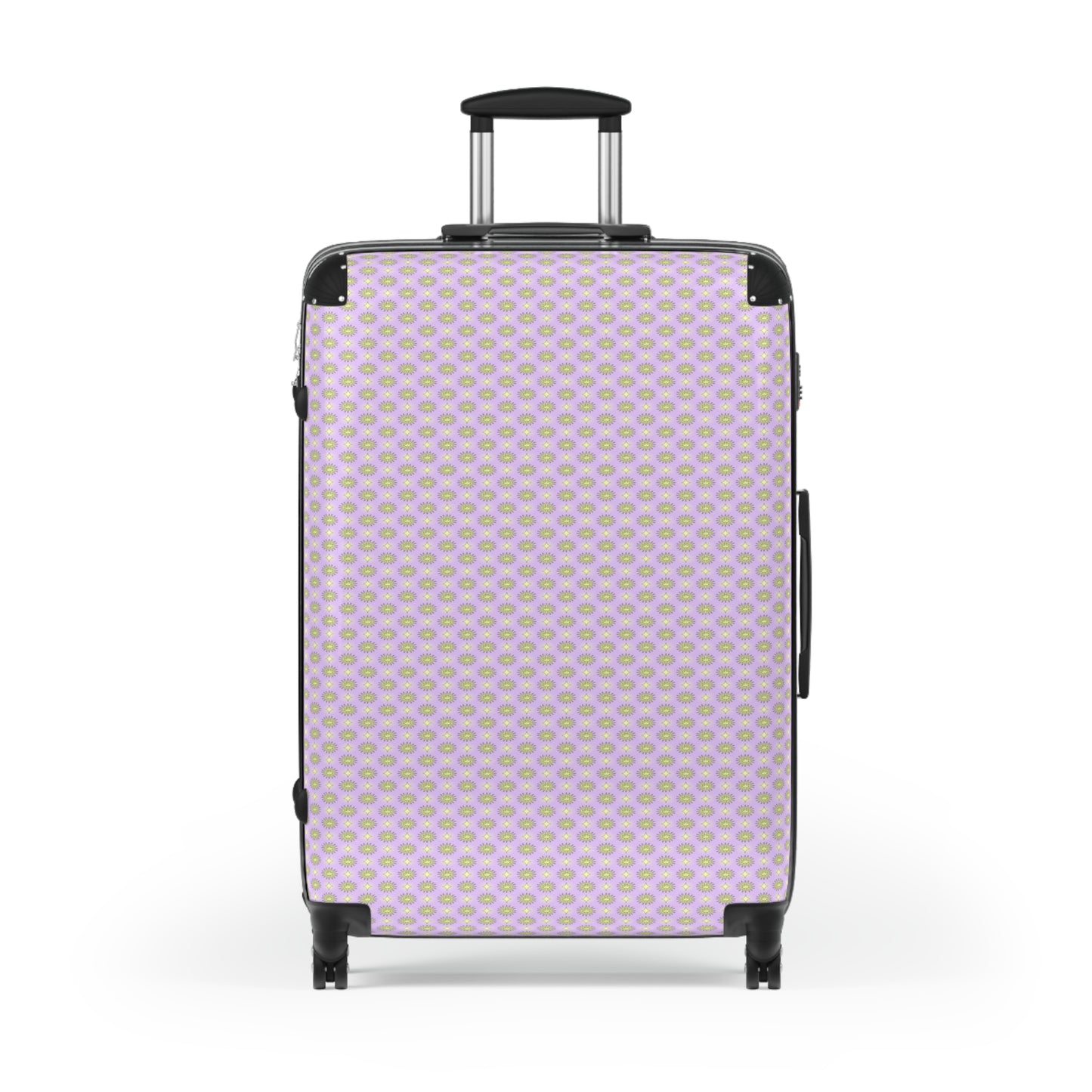 Magenta Star-crossed Bodies Large Suitcase with built in lock, 4 double-wheels, telescopic handle, and ABS back hard-shell