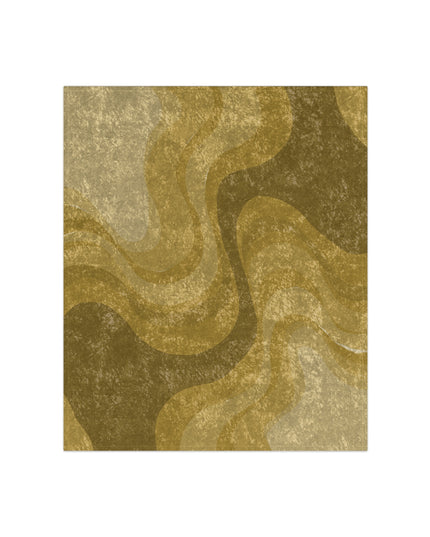 Brown Wavey 50" x 60" Crushed Velvet Blanket