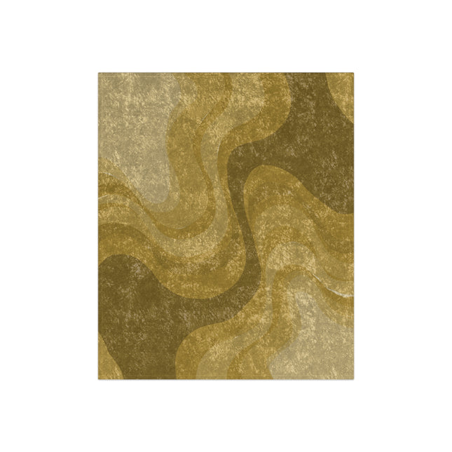 Brown Wavey 50" x 60" Crushed Velvet Blanket