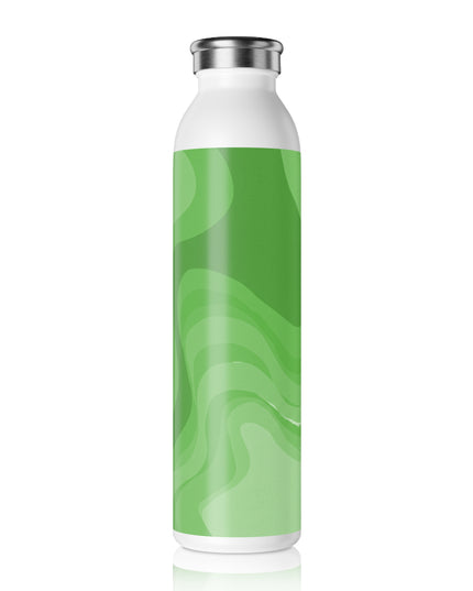 Greenie Meanie Wavey Slim Water Bottle, 20 oz White