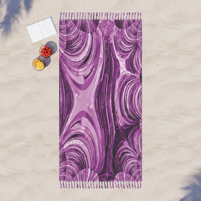 Uzi Spiral Powder Lavender 38" × 81" Boho Beach Cloth