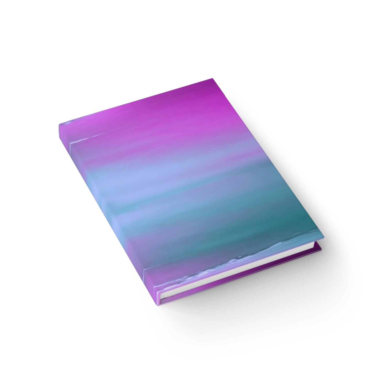 Dark Blue Green Sea Purple Fog 5" x 7" Journal - 128 Ruled Line pages
