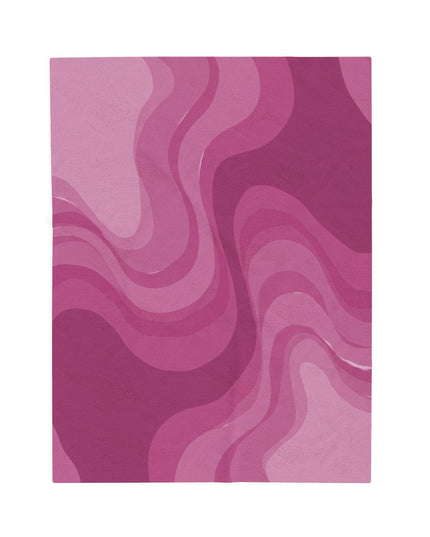 Pinky Mauve Wavey Velveteen Plush Blanket, 30" x 40"