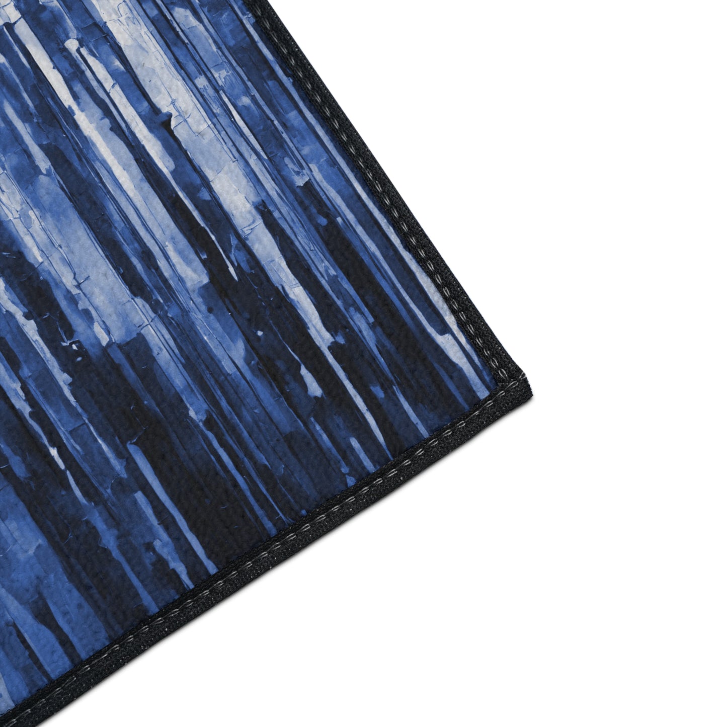 Striped Deep Blue 18" x 24" Heavy Duty Floor Mat