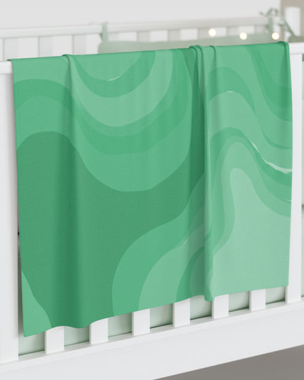 Mint Green Wavey Baby Swaddle 30″×40″ Blanket