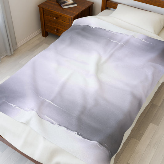 Sephia Sea Dark Fog Velveteen Plush Blanket, 50" x 60"