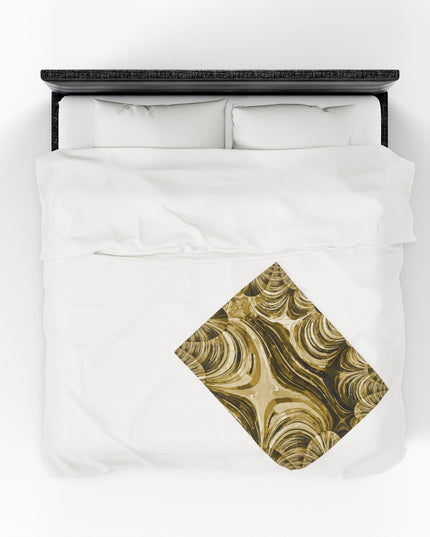 Uzi Spiral Light Brown Velveteen Plush Blanket, 30" x 40"