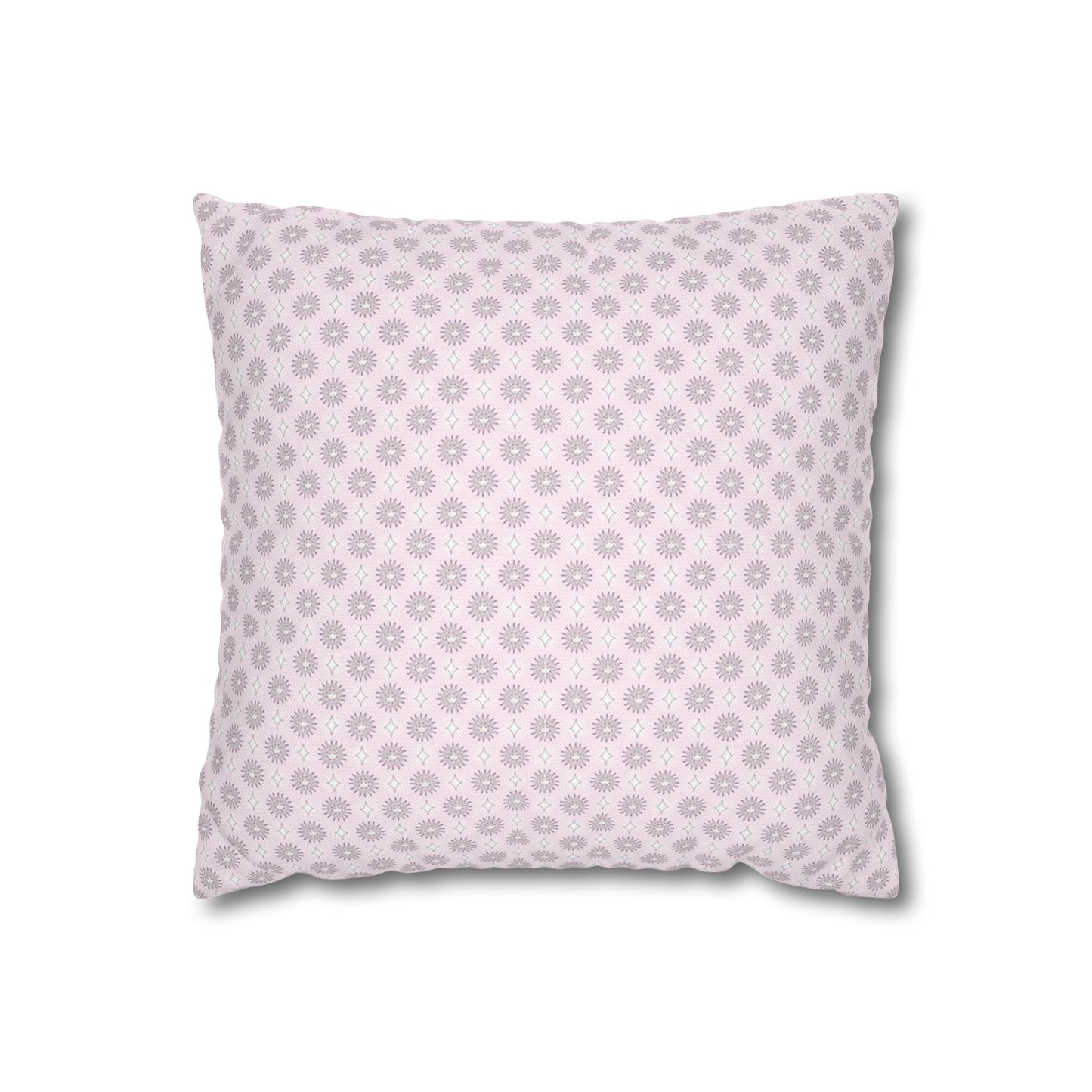 Pink Mornings Star-crossed Bodies Spun Polyester Square Pillowcase, 14" x 14"