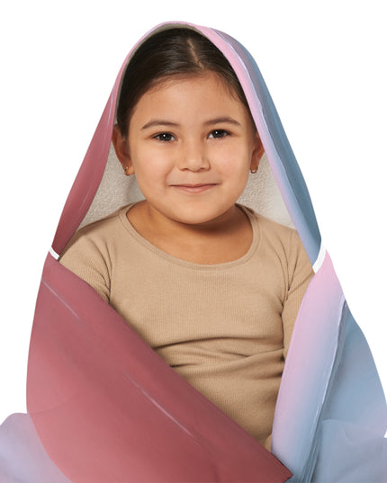 Gray Sea Pink Fog Youth Hooded Towel, 24" x 48"