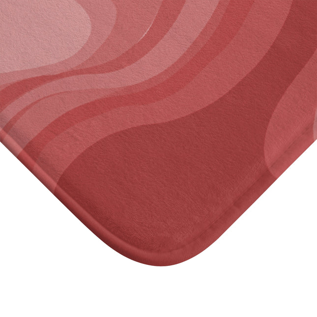 Power Red Wavey 24" x 17" Bath Mat