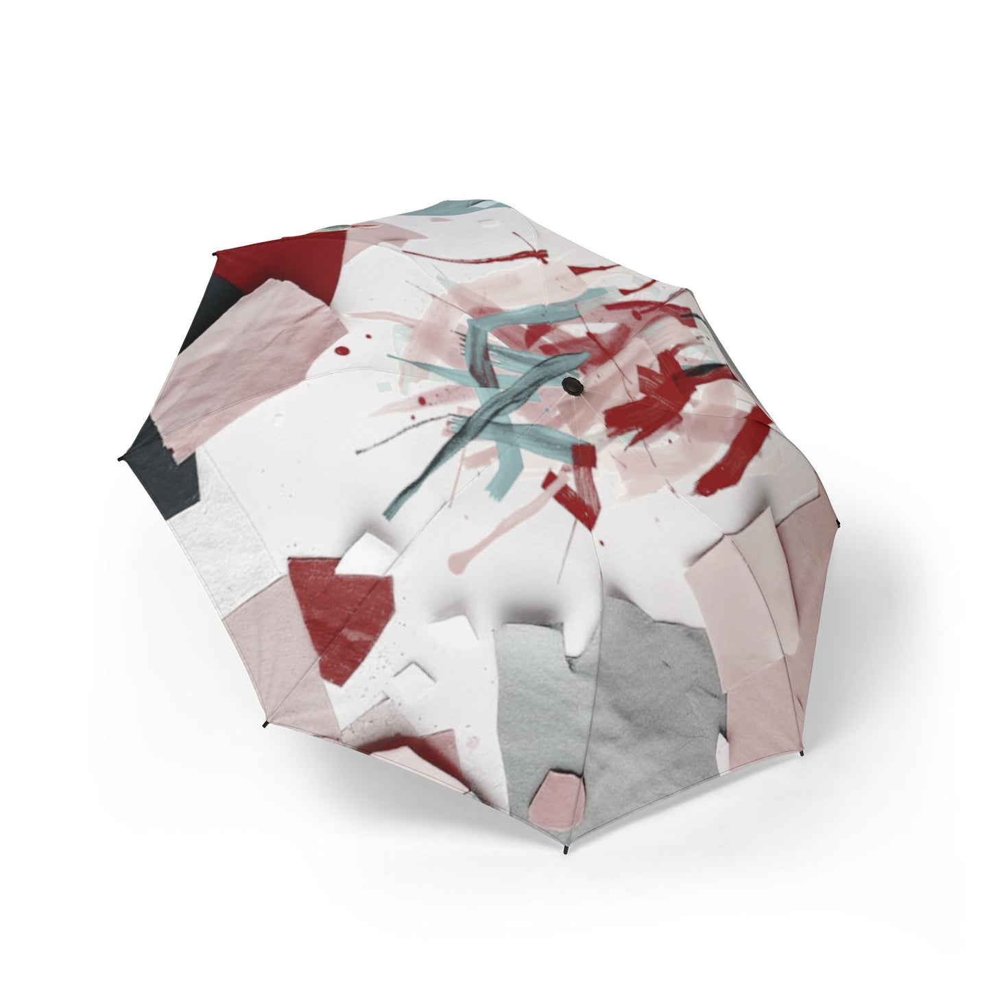 Light Pink Paper Paint Foldable Umbrella - Compact & Chic