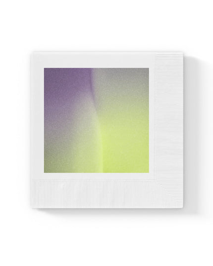 Purple Golden Fade White Coined Napkins, 6.5" x 6.5"