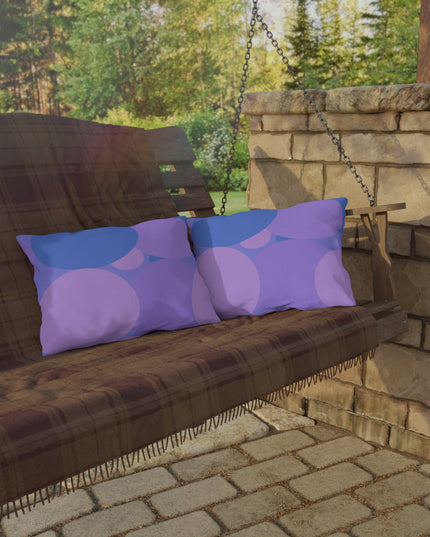 Pastel Purple Family Patches 20" x 14" Outdoor Pillow