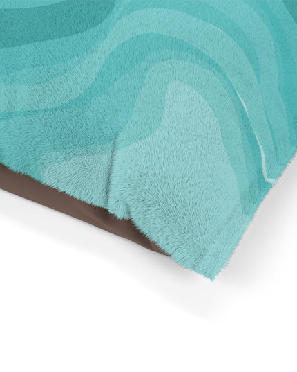 Tif Green Wavey 40" × 30" Pet Bed