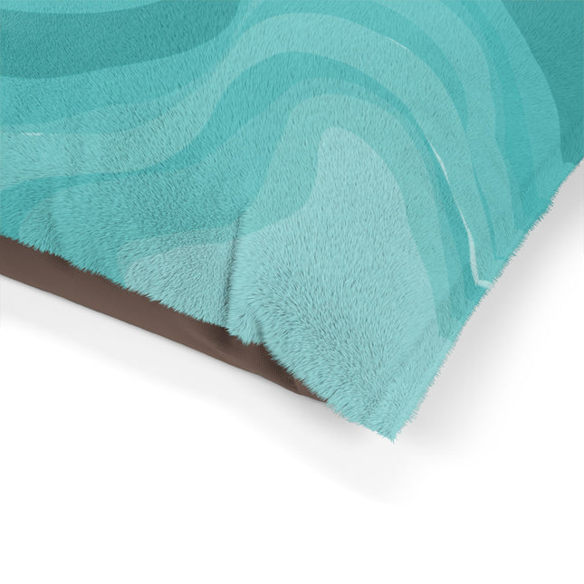 Tif Green Wavey 40" × 30" Pet Bed
