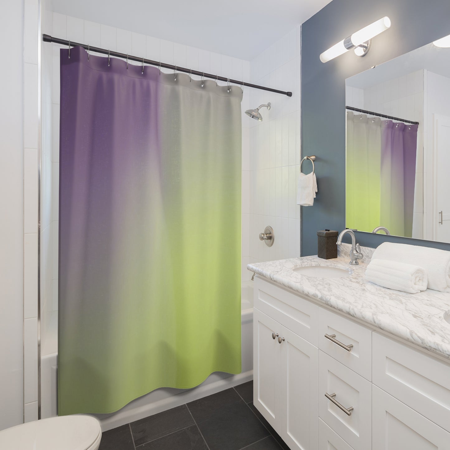 Purple Golden Fade Shower Curtains, 71" x 74"