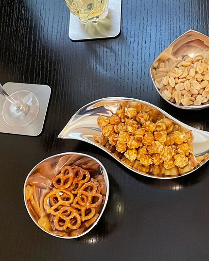 Silver Wavy Snack / Nut Bowl