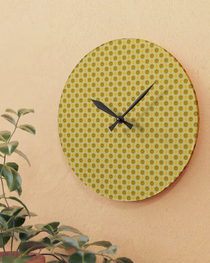 Lemongrass Star-crossed Bodies Acrylic Wall Clock, Round or Square, 10.75" x 10.75"