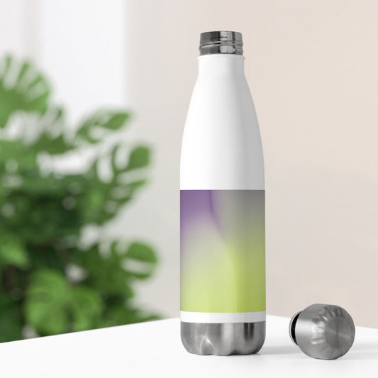 Purple Golden Fade 20oz Insulated White Water Bottle