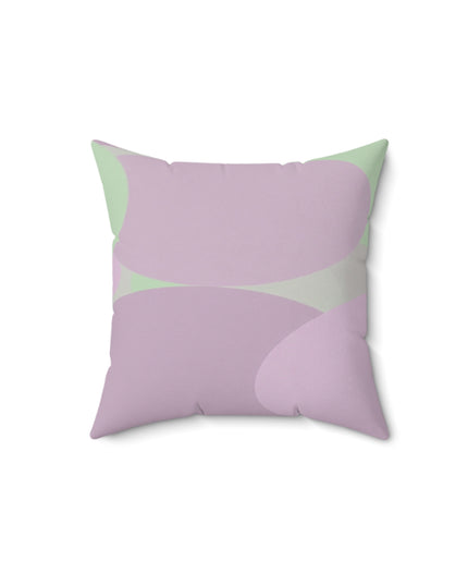 Pastel Lavender Purple and Soft Green Patches 14" x 14" Faux Suede Square Pillow