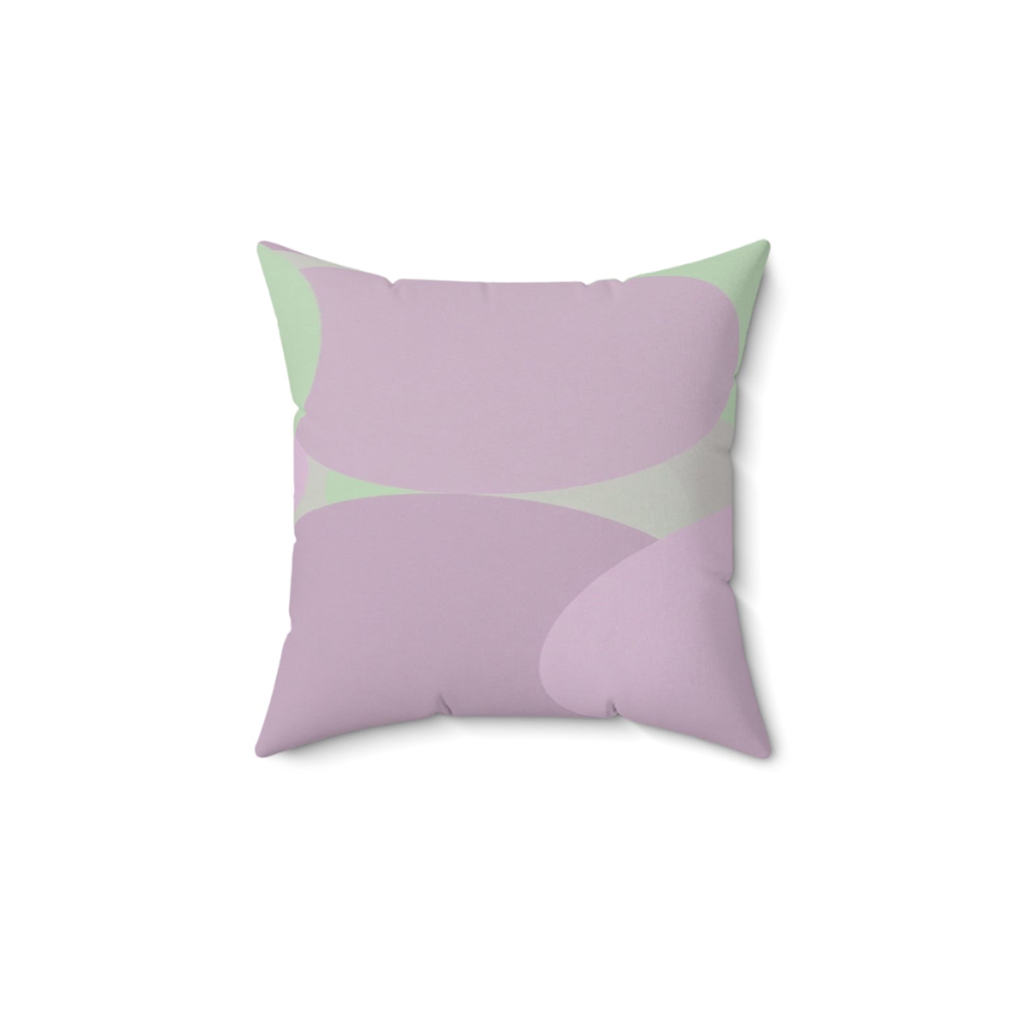 Pastel Lavender Purple and Soft Green Patches 14" x 14" Faux Suede Square Pillow