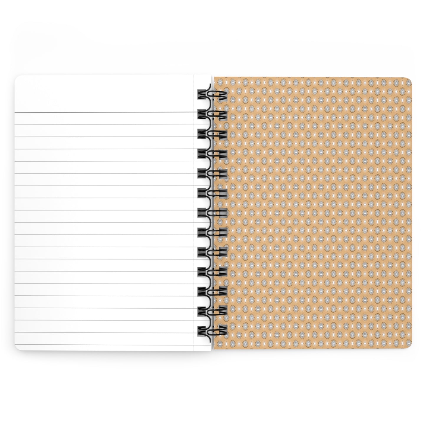 Tan Sunset Star-crossed Bodies Spiral Bound Journal, 5" x 7" 150 pages