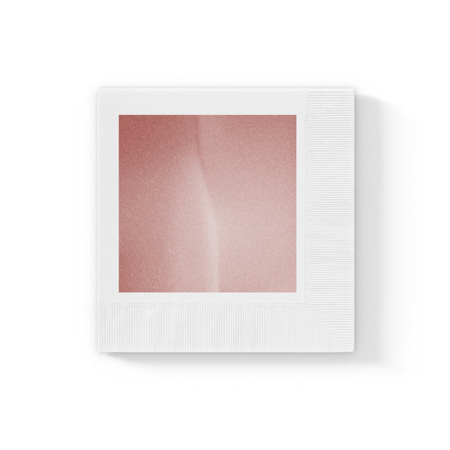 Rose Red Fade White Coined Napkins, 6.5" x 6.5"