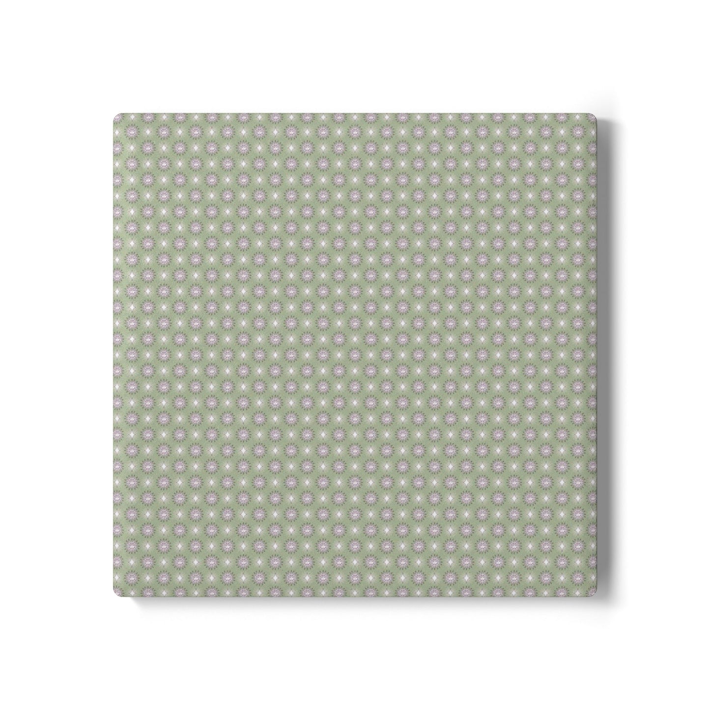 Olive Star-crossed Bodies Square Ceramic Coaster, 4" x 4"