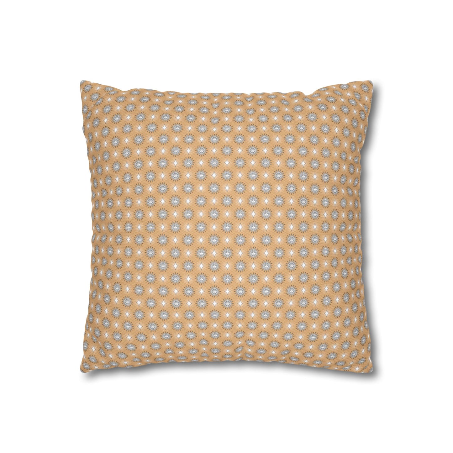 Tan Sunset Star-crossed Bodies Spun Polyester Square Pillowcase, 14" x 14"