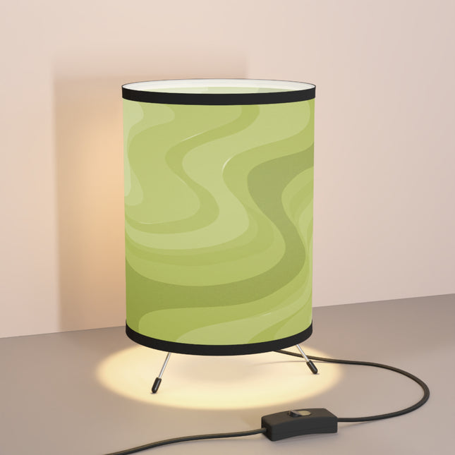 Lemon Wavey Tripod Lamp with High-Res Printed Shade, US\CA plug