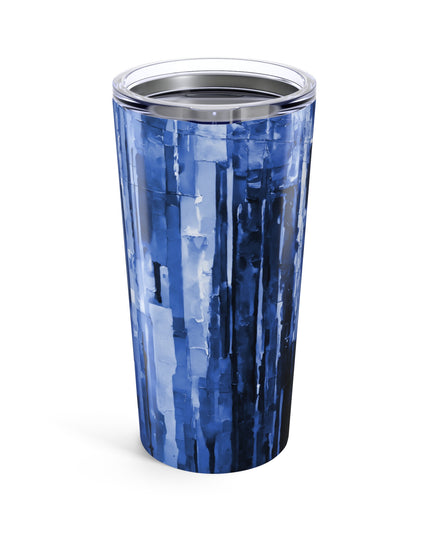 Striped Deep Blue Tumbler 20oz