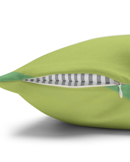 Pastel Green Patches Spun Polyester Square Pillowcase, 14" x 14"