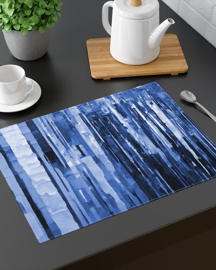 Striped Deep Blue Placemat, 1 pc