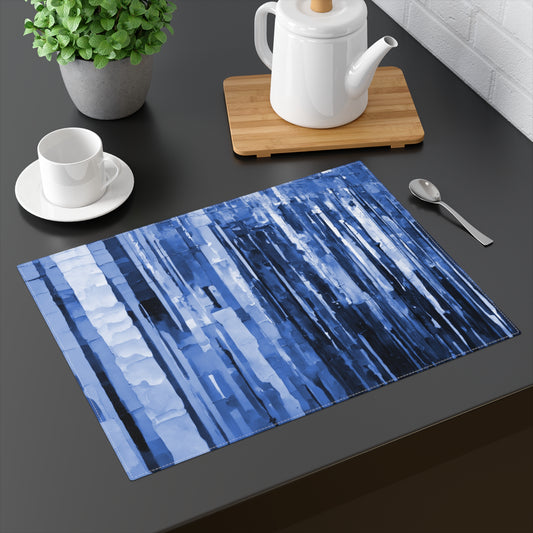 Striped Deep Blue Placemat, 1 pc