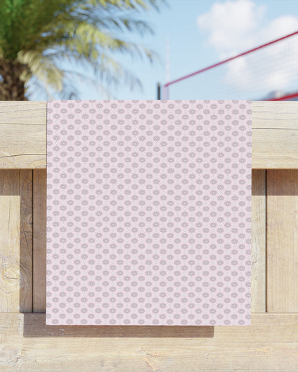 Pink Mornings Star-crossed Bodies Beach Towel, 18" x 27"