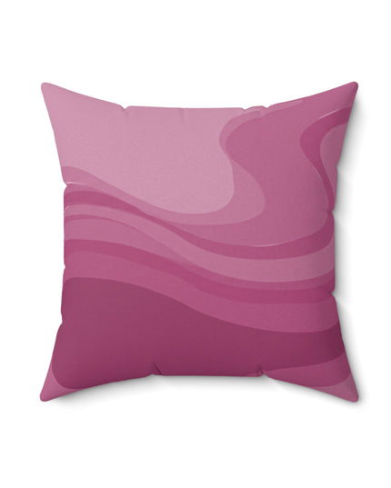 Pinky Mauve Wavey 18" x 18" Faux Suede Square Pillow