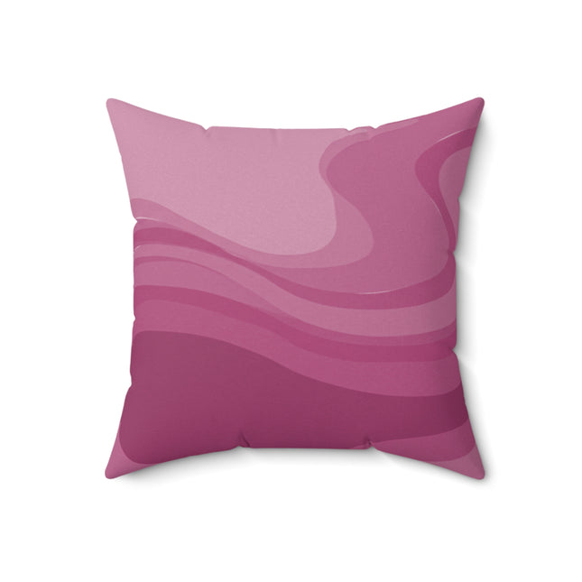 Pinky Mauve Wavey 18" x 18" Faux Suede Square Pillow
