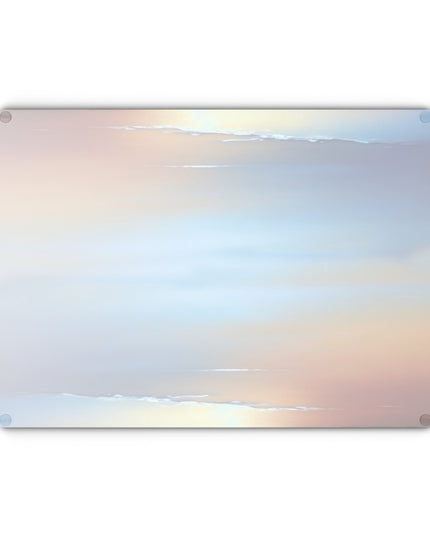 Blue Sea Red Orange Fog Glass Cutting Board, 11" x 15"