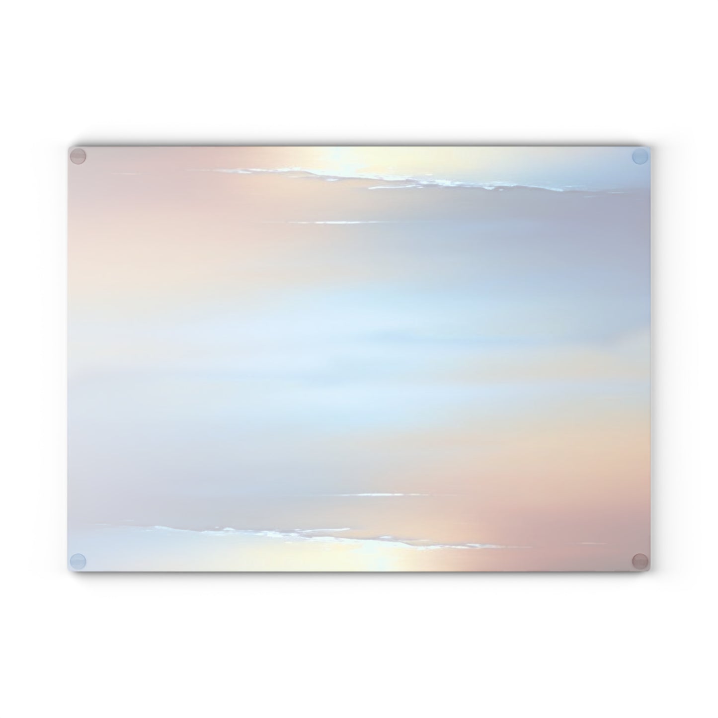 Blue Sea Red Orange Fog Glass Cutting Board, 11" x 15"