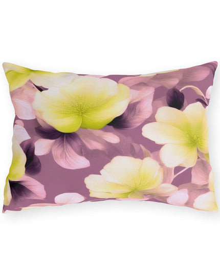Lemon Blossom Floral Bunch Outdoor Pillow, 20" x 14"