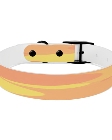Pastel Bright Oranges Patches Medium Dog Collar